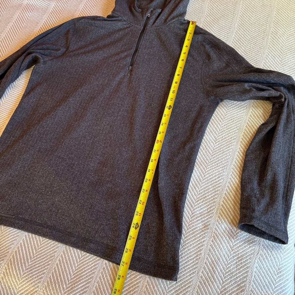 Men’s Lululemon Running Hoodie Half Zip Rulu Herringbone Reflective Gray Size L - Picture 7 of 11